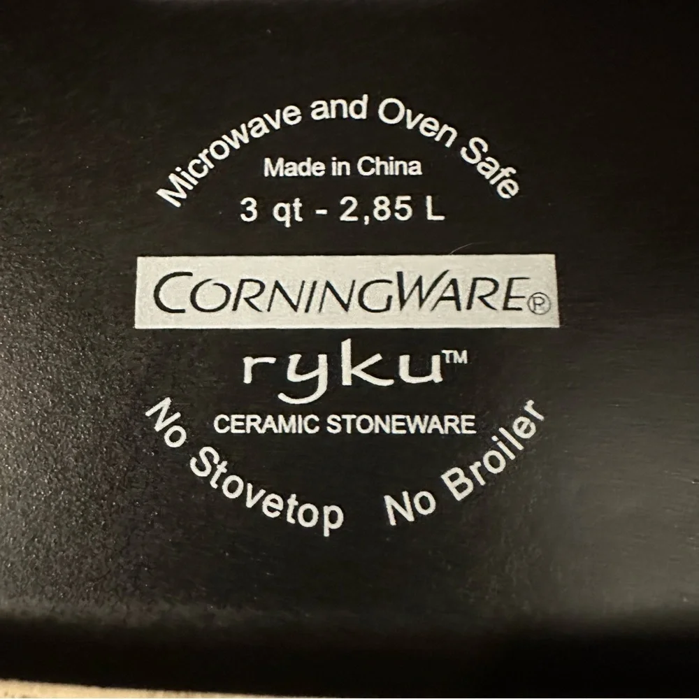 CorningWare - ryku - Stunning - Like NEW - 3qt casserole